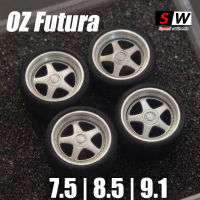 164 SW 7.5mm8mm8.5mm9.1mm Roda 9.3mm9.7mm10.3mm11.1mm Tayar Gandar Oz Futura untuk 1:64รุ่น Kereta Diubahsuai Bahagian