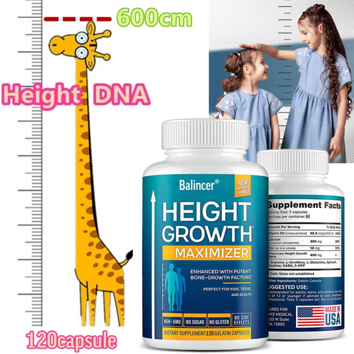Height Growth Maximizer, Natural Height, Bone Growth Booster with