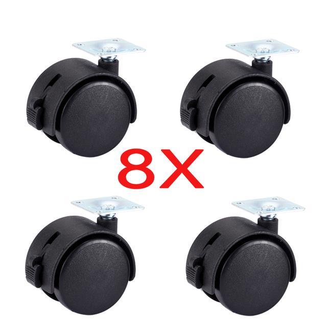 8-pieces-1-5-inch-wheel-furniture-wheels-caster-swivel-castor-360-rotatable-universal-rollers-mute-rubber-protective-plastic