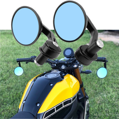 รอบ78 "H Andlebar อลูมิเนียมรถจักรยานยนต์กระจกมองหลัง Moto บาร์ End มอเตอร์กระจกมองข้างรถจักรยานยนต์แข่ง Cafe อุปกรณ์เสริม