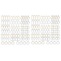 160 PCS Assorted Open Metal Bezels for Resin Pressed Frame Charms Earring and Necklaces Making Frames (Gold and Silver)