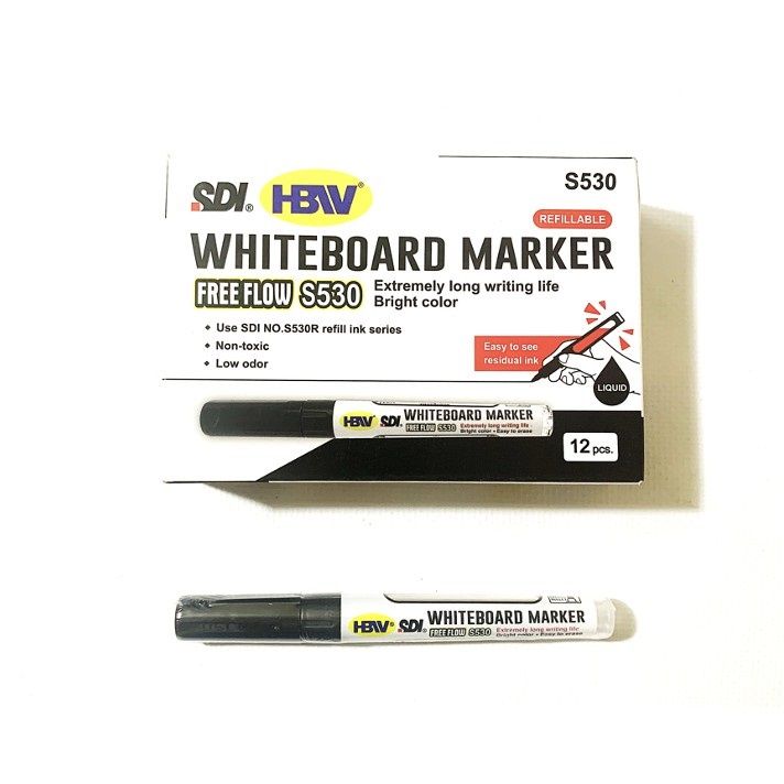 [LSC] SDI HBW Whiteboard Marker Refillable S530 (12 Pcs) | Lazada PH