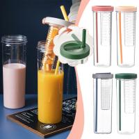 700ml Drop-proof Straw Mug Leak-proof Transparent Drinking Bottle Water Bottle H9K0