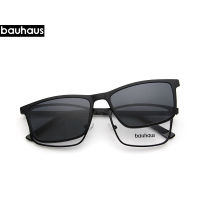 X105 Bauhaus Magnet Sunglasses Clip on metal optical frame Men Polarized Custom Prescription Myopia