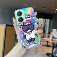 เคสโทรศัพท์พร้อมสำหรับการ์ตูน Vivo Y27เคสโทรศัพท์ลายการ์ตูนแพนด้าโทรศัพท์สลายเลเซอร์รุ้งโปร่งใสเคสโทรศัพท์ขอบบางเฉียบ TPU นุ่มมากเคสกันกระแทกมีสีสันในตัวฝาครอบบัตรเลเซอร์