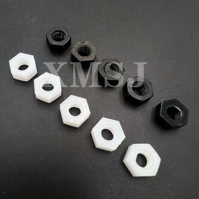 25x M2 M2.5 M3 M4 M5 M6 M8 M10 M12 Brand New Black White Nylon Plastic Insulation Metric Threaded Hex Hexagon Nut For Bolt Screw