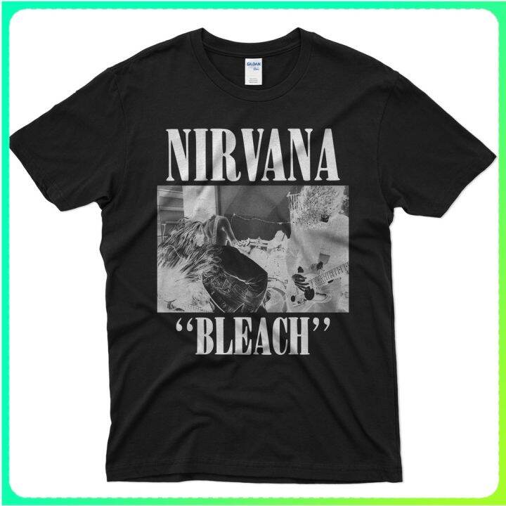 พร้อมส่ง-เสื้อยืด-พิมพ์ลายวงเมทัล-nirvana-bleach-สไตล์วินเทจ-คุณภาพสูง-p70g