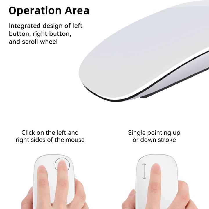 bluetooth-wireless-mouse-rechargeable-multi-arc-touch-ultra-thin-magic-mouse-for-apple-macbook-air-pro-tablet-ipad-asus-laptop