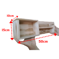 ชั้นไม้ติดผนัง ชั้นวางของติดผนัง ชั้นวางของ ชั้นห้อยของชั้นอเนกประสงค์ ชั้นใส่ของ ไม้สักทอง งานไม้สักคุณภาพเกรดAพร้อมส่ง ขนาด10*50*15ซม
