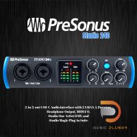 PreSonus Studio 24C ออดิโออินเตอร์เฟส 2-in/2-out USB-C Audio Interface with 2 XMAX-L Preamps, Headphone ประกันศูนย์ 1ปี