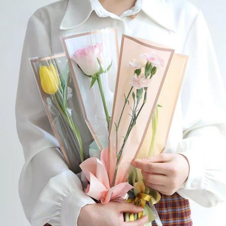 yf-5pcs-pack-wrapping-paper-border-korean-half-transparent-packing-florist-bouquet-material