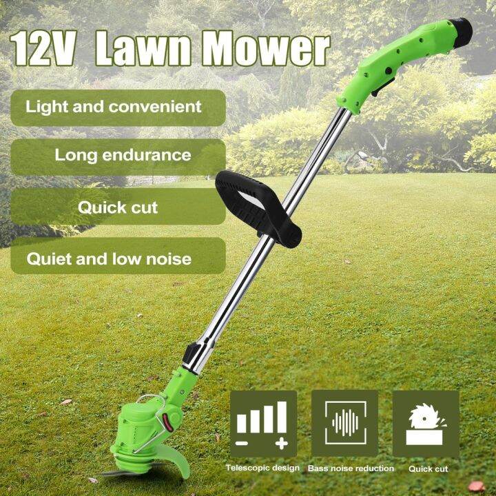 [SYS] Cordless Electric Grass Cutter Trimmer Lawn Mower Rechargeable ...