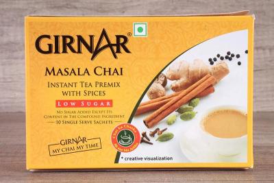 GIRNAR Masala CHAI LOW SUGAR PREMIX INSTANT 10 SACHETS 80 g ( กีนาร์  มาสาลาสูตรน้ำตาลต่ำ สำเร็จรูป 10 ซอง 80 กรัม