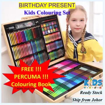 208 Pcs Kids Painting Pen Set Crayon Kids Drawing Art Set Colour Pencil  Water Colour Set Pensil Warna