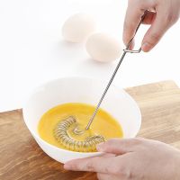 TEXStainless Steel Manual Egg Beater Spring Coil Coffee Milk Hand Whisk Mixer Egg Foamer Egg Cream Stirring Kitchen Baking Tools