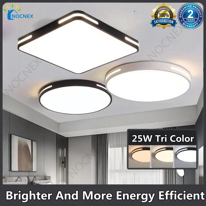 Nordic Tri Color Ceiling Lights LED Modern Ultra-Thin Chandelier ...