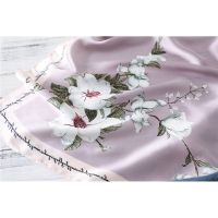 Gentle Ladies Scarf Silk Shawl Breathable Soft Women Scarf Shawl Satin Silk