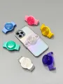 Scalable Universal Phone Holder with Stretchable Foldable Stand Glitter Back Clip Pop Retractable Ring Grip Cartoon for Girl for iPhone 12 13 14 Pro Max