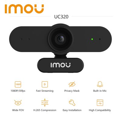 ZZOOI IMOU UC320 Webcam 1080P FHD Image Sensor USB Camera Microphone for Desktop Laptop Computer Meeting Streaming Web Camera