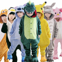 Unisex เด็กสัตว์ชุดนอน Kigurumi ชุดคอสเพลย์ผู้หญิง Jumpsuit ชุดนอนชุดนอน