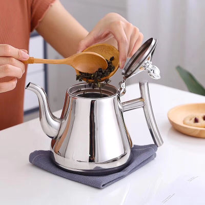 Thick Stainless Steel Teapot Flower Teapot Restaurant With Strainer Commercial Ho Restaurant Kettle Kitchen Thickened Kettle