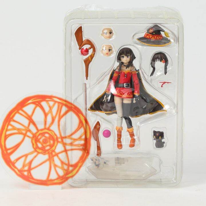 ชุดของขวัญของเล่นแบบจำลองตุ๊กตาขยับแขนขาได้-figma-407-konosuba-megumin-รูปตุ๊กตา