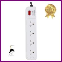 รางปลั๊กไฟ 4 ช่อง 1 สวิตซ์ DATA AP4195 3 ม. สีฟ้าPOWER STRIP DATA AP4195 4-OUTLET 1-SWITCH 3M BLUE **ลดราคาจัดหนัก **