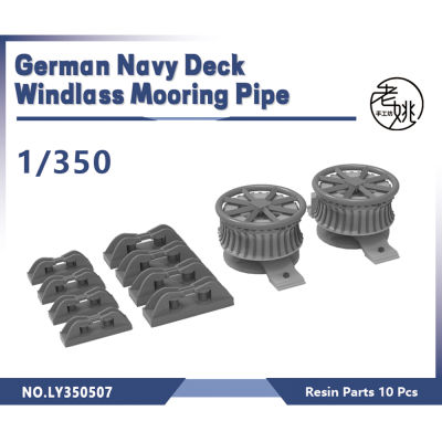 Yao S Studio L50507 1350 3D พิมพ์เรซิ่นชุด German Navy Deck Windlass 2Pcs Mooring 8Pcs