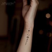 Waterproof Temporary Tattoo Stickers A Series of Star Letters Stars Moon Geometric Pattern Fake Tattoo Arm Art Men and Women