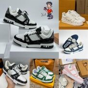 Giày Thể Thao Lv Trainer Black đen,xanh lá hot 2022