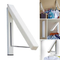 Portable Folding Wall Hanger Mount Retractable Clothes Organizer Drying Rack Waterproof Hangers 899