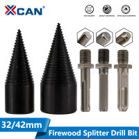 XCAN 1pc 32mm42mm HSS Firewood Splitter Drill Bit RoundHexTriangle Shank Wood Split Cone Drill Bit Woodworking Tools