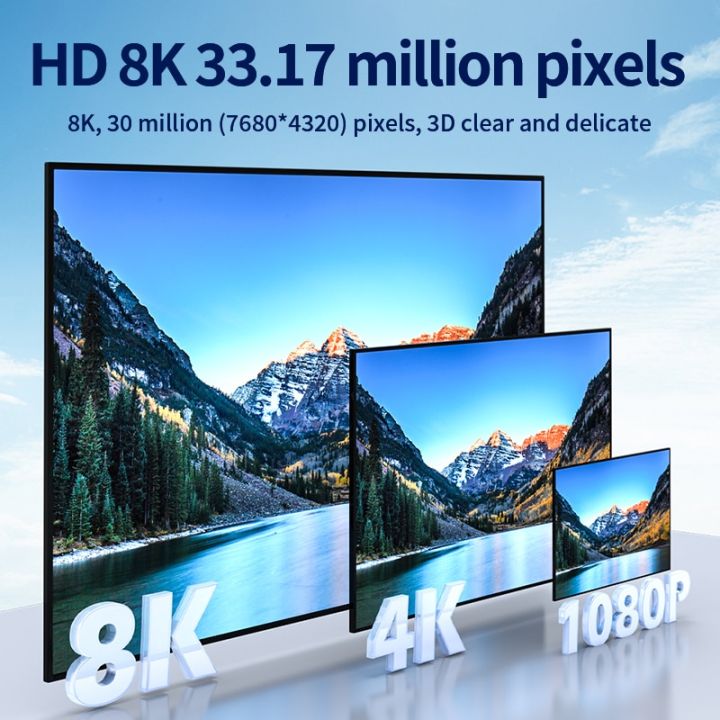 unnlink-8k6สวิทช์อะแดปเตอร์2-in-1-4k144hz-hdmi-2-1ตัวแยก-hdmi-0hz-สำหรับ-xiaomi-mi-กล่องทีวี-ps5-ps4สำหรับดิสก์-blu-ray-chromecast