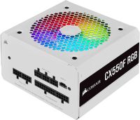 Promo! PSU Corsair CX550F RGB, 550 Watt, 80 PLUS Bronze, Power Supply Fully Modular RGB White