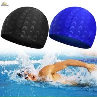 【health】 Shar k Skin Fabric Swimming Cap Swiming Pool Protect Hair Ears Cap for Women Men