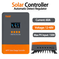 60A MPPT ควบคุมพลังงานแสงอาทิตย์12โวลต์/24โวลต์/36โวลต์/48โวลต์การจัดเก็บพลังงานบ้านระบบไฟฟ้าโซลาร์เซลล์ตรวจจับอัตโนมัติจอแสดงผล LCD ที่มีแสงไฟ