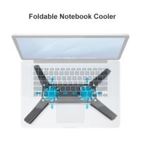 USB Laptop Cooler with 2 60mm Fans Folding Cooling Pad for Notebook PC Computer LCD Display Notebook Cooler Holder