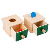 Wooden Montessori Infant Toys Coin Box Piggy Bank Learning Learning Educational Preschool Training For Toddlers Birthday Gifts