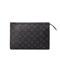 Luxury business mens wallet lattice leather mens clutch bag simple envelope bag mens money bag large-capacity clutch bag