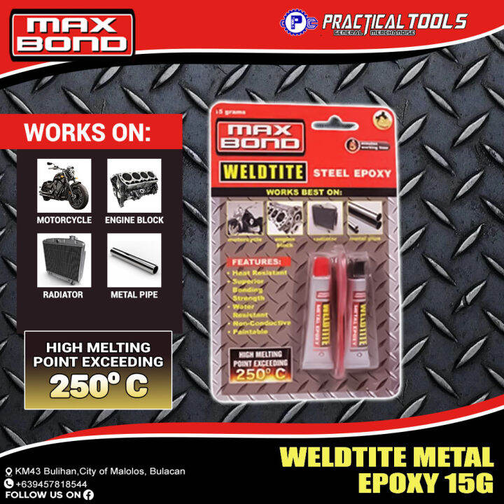 Maxbond Weldtite Steel Epoxy Heat Resistant 15grams Lazada PH