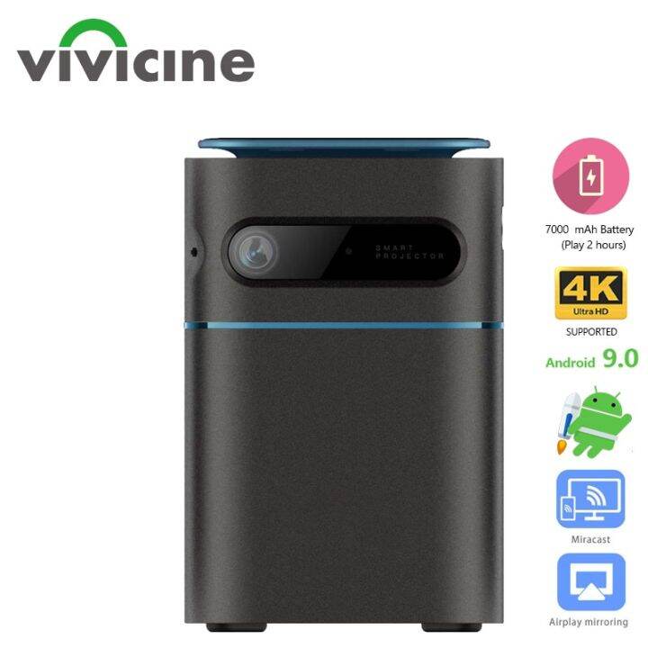 Vivicine D042 9.0 5G Wifi Pocket Mini Projector ,BT 5.0 DLP Handheld ...