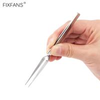 FIXFANS 120mm Cross Lock Stainless Steel Precision Tweezers Reverse Action Tweezers Mobile Phone Repair Maintenance Hand Tools Handtool parts Accessories