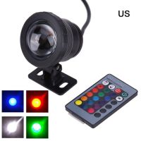 【✲High Quality✲】 huoyanping ไฟ Led 10W ไฟพร้อมรีโมทคอนโทล Rgb สำหรับน้ำพุสระว่ายน้ำสระน้ำกลางแจ้งกันน้ำจุดโคมไฟใต้น้ำ