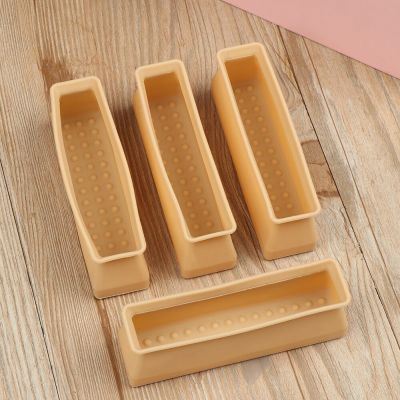 4PCS Silicone Rectangular Feet Cover Furniture Floor Protector Pad Anti slip Chair Leg Caps Wood Sofa Table Child Bed Stopper Furniture Protectors  Re