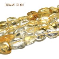 LUOMAN XIARI Irregular Natural Citrine Stone Bead For Jewelry Making DIY Bracelet Necklace Material about 8-10 mm Strand 15