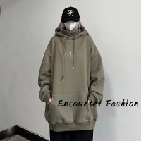 Encounter Fashion  เสื้อสเวตเตอร์  เสื้อกันหนาวมีฮู้ด เสื้อกันหนาว เสื้อแขนยาวชาย เสื้อกันหนาว ผ ช เสื้อฮู้ด เสื้อฮู้ดชาย 2023ใหม่ MWY239042N 36Z230909