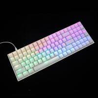 （Miss qis keycap）120 KeysANSI ISO 1.2มม. FogProfile นมเปล่า Shine ผ่านปุ่มกด ForMechanicalRGB GK61 96 84 68 108 87