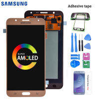 【⊕Good quality⊕】 xuexin Amoled สุดๆสำหรับ Samsung Galaxy J7 J700 J700f ชิ้นส่วนจอสัมผัสแอลซีดีของเครื่องแปลงดิจิทัล J700m J700h