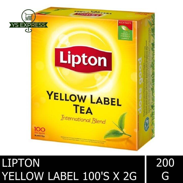 LIPTON Yellow Label Black Tea 100'S X 2G Lazada