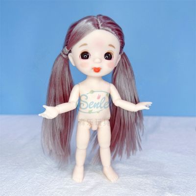 8 Points 16cm Dolls Naked Baby Girl Toy 13 Joints BJD 3D Real Eyes Ob11 Change Makeup Expression Rich Girl Doll Children 39;s Toys